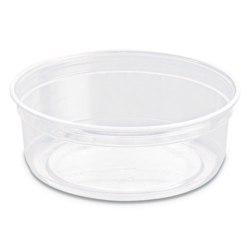 Bare Eco-forward Rpet Deli Containers, 8 Oz, 4.6" Diameter X 1.8"h, Clear, 500/carton